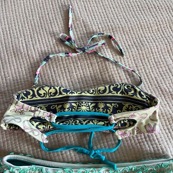 Maaji Bikini 2PC Set Size S $158 Multicolor Low Rise Women Swim Beach Padded - Picture 7 of 10